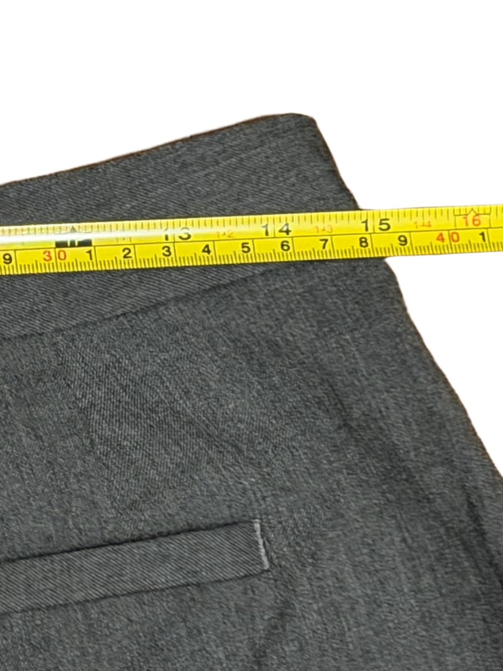 Guaranteed Authentic Lauren Ralph Lauren Grey Pltd Wool Twill Straight Pants, 6 - Picture 10 of 15